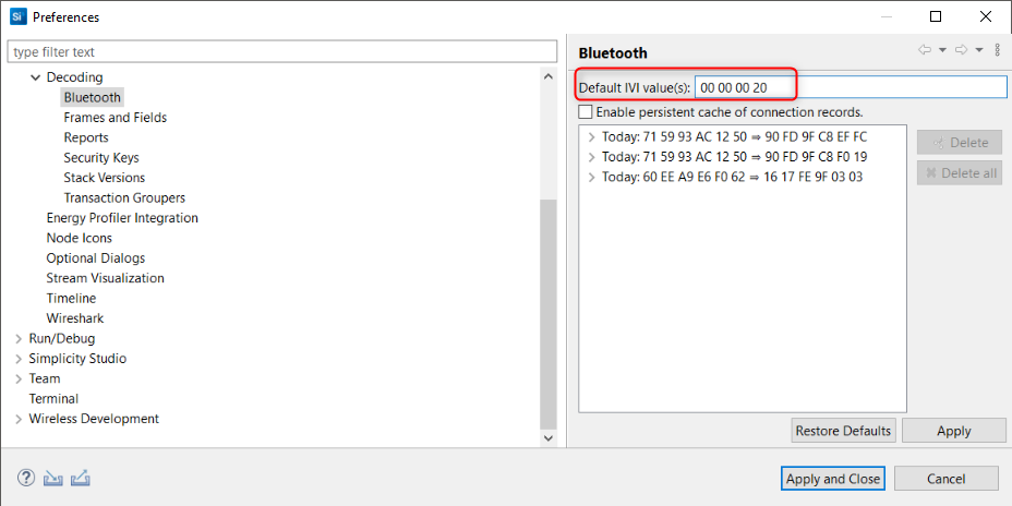 Default IV Index Value