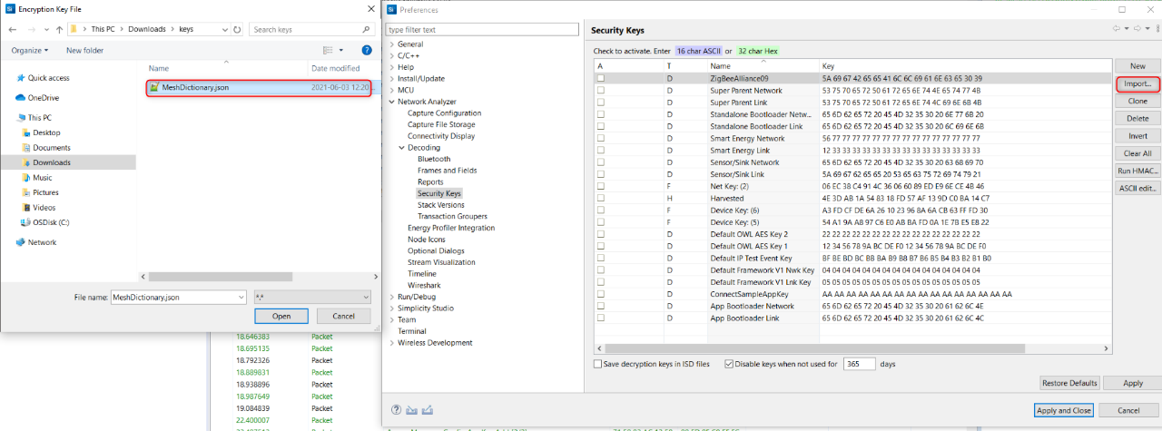 Browse to the MeshDictionary.json file