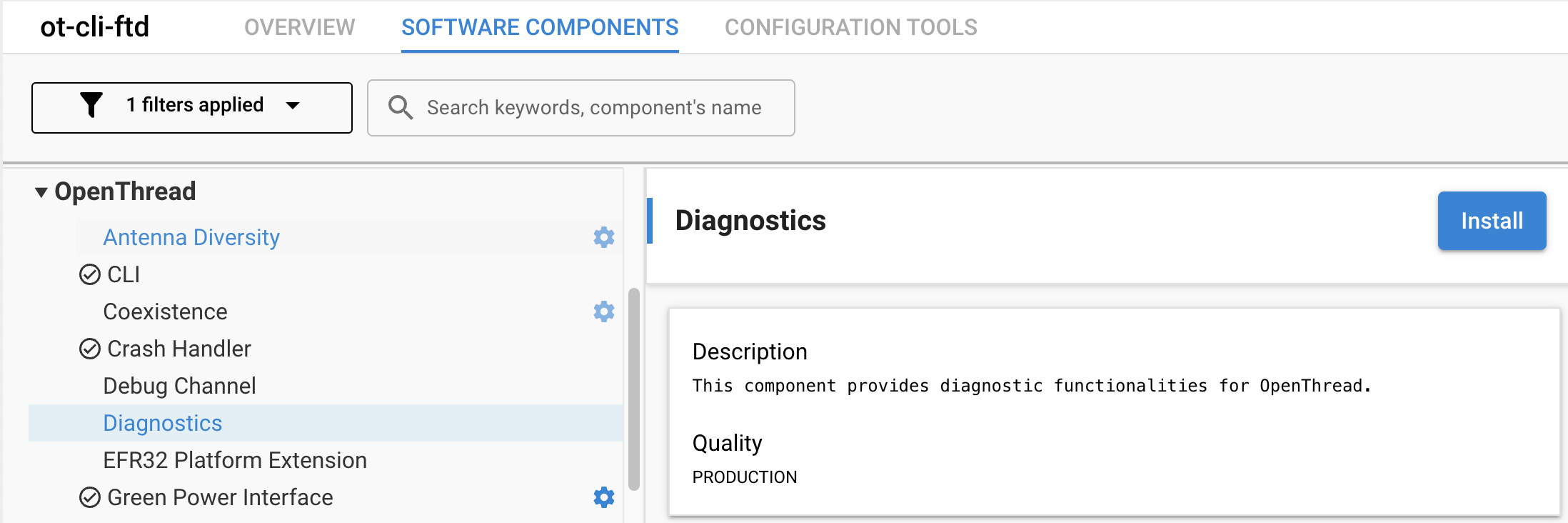 Diagnostics Component