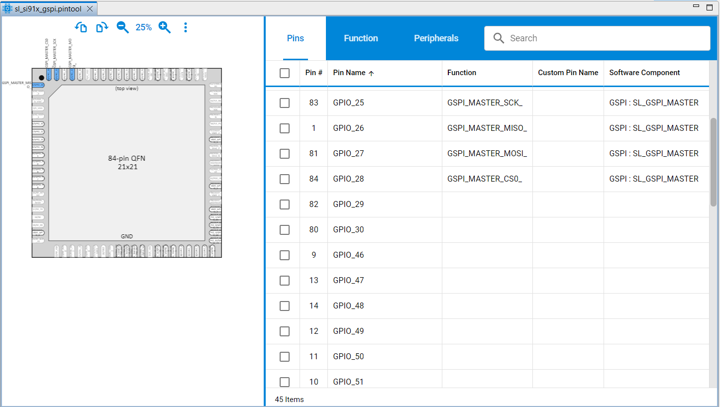 Pin selection on pin map