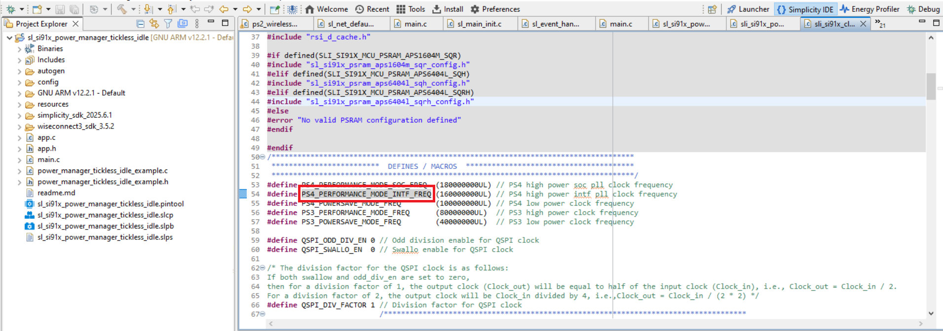 Update INTF PLL Clock Value Example