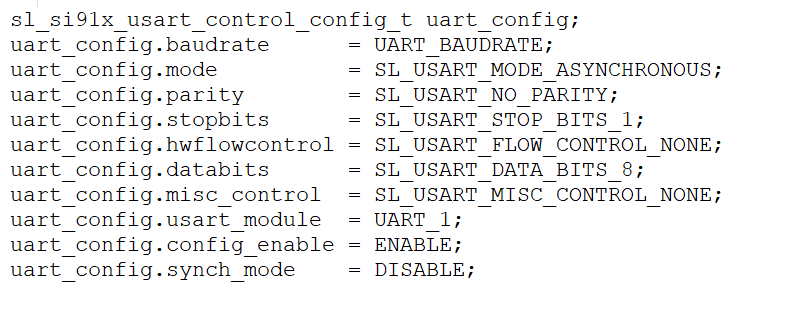 Parameters configure