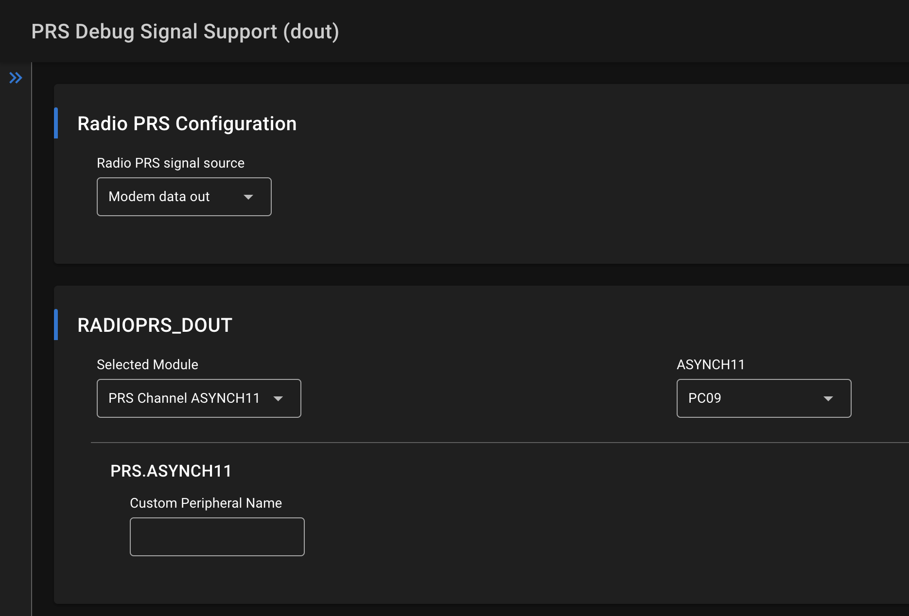 RAIL PRS Support component
instance