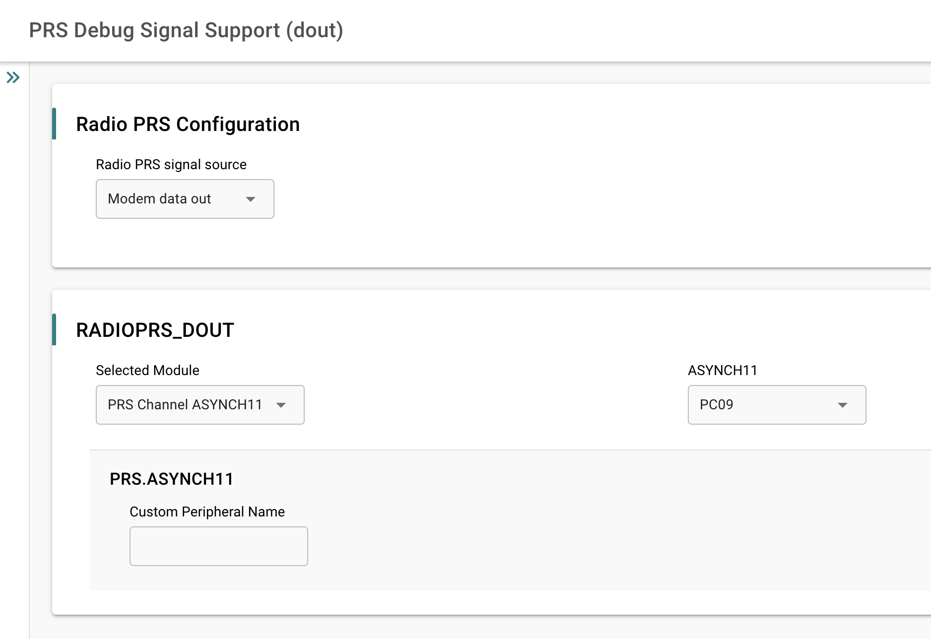 RAIL PRS Support component
instance