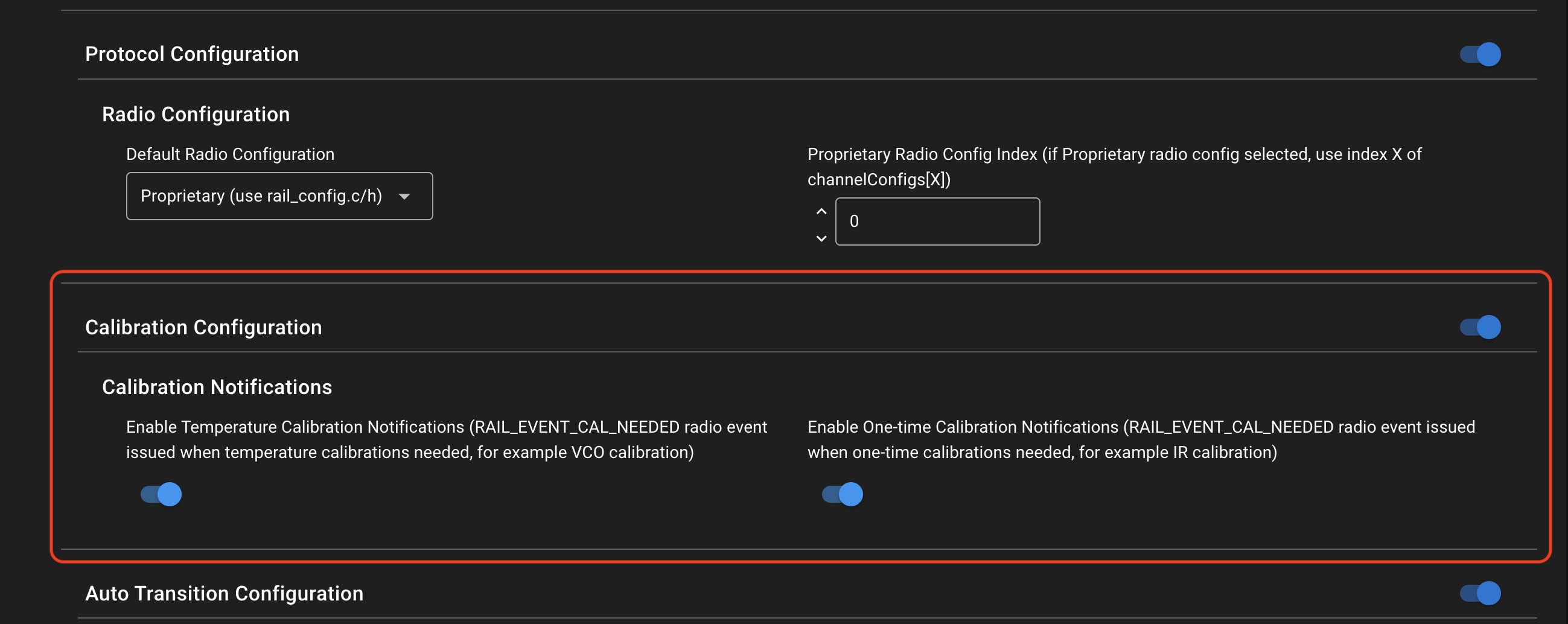 RAIL utility calibration