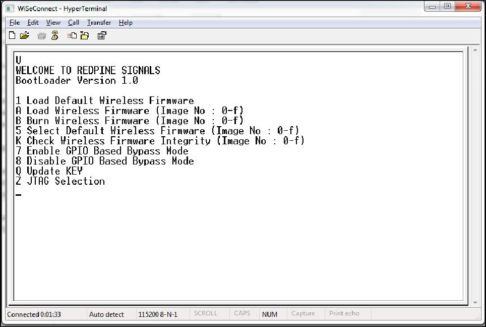 Figure 5 - UART/USB-CDC Welcome Message{"style":"max-width:500px"}