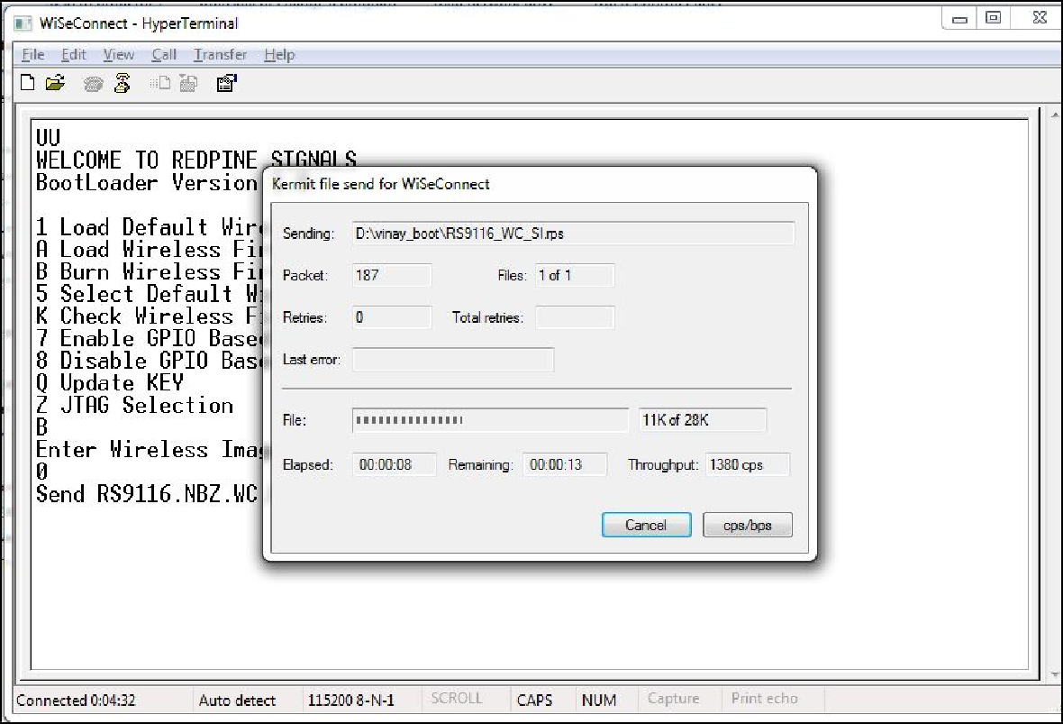 Figure 9 - Firmware Upgrade File Transfer Message{"style":"max-width:500px"}