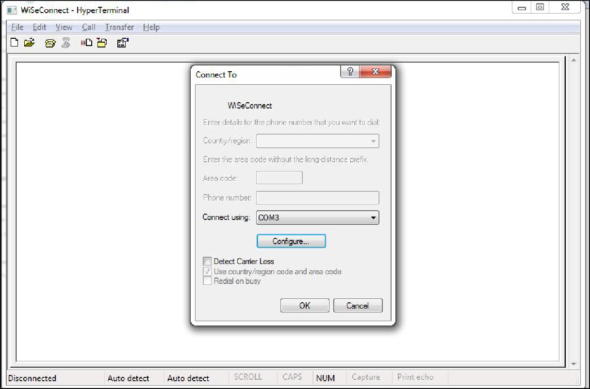 Figure 2 - HyperTerminal COM Port Field Configuration{"style":"max-width:500px"}