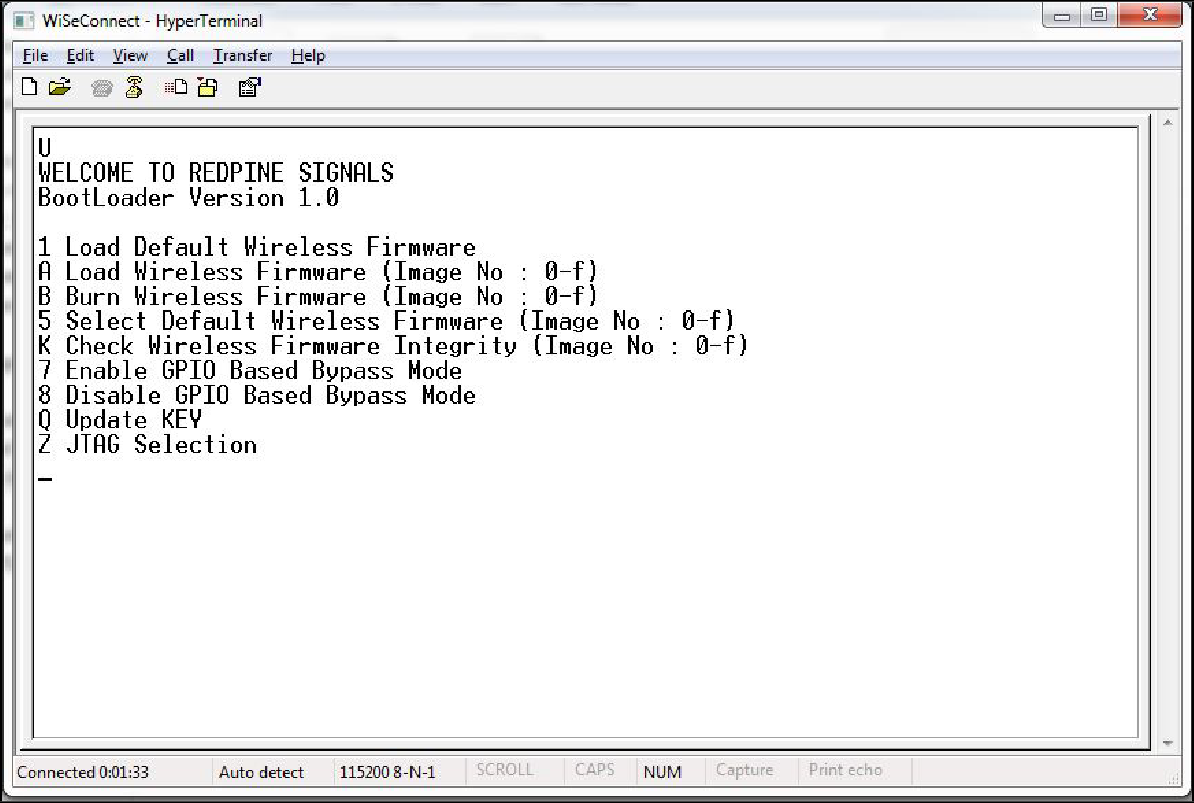 Figure 5 - UART/USB-CDC Welcome Message{"style":"max-width:500px"}