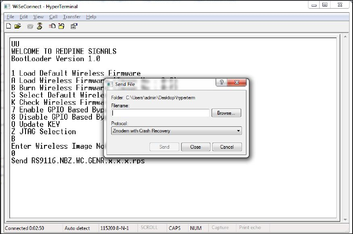 Figure 8 - Firmware Upgrade File Selection Message{"style":"max-width:500px"}