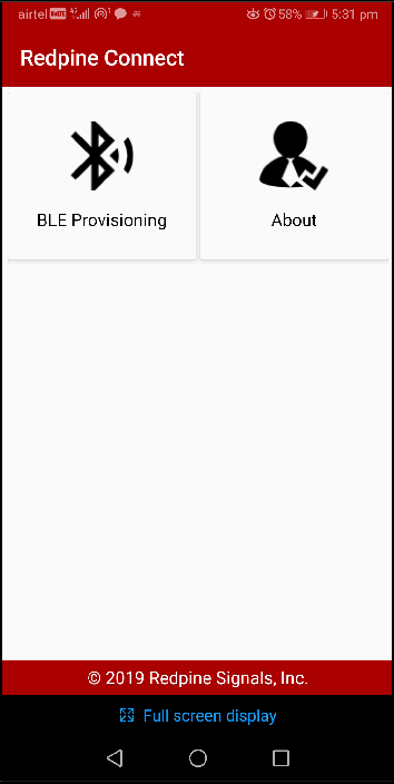 BLE provisioning