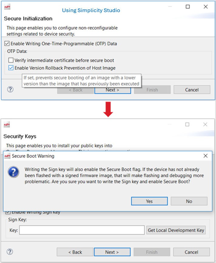 Configuration of SSB using Simplicity Studio