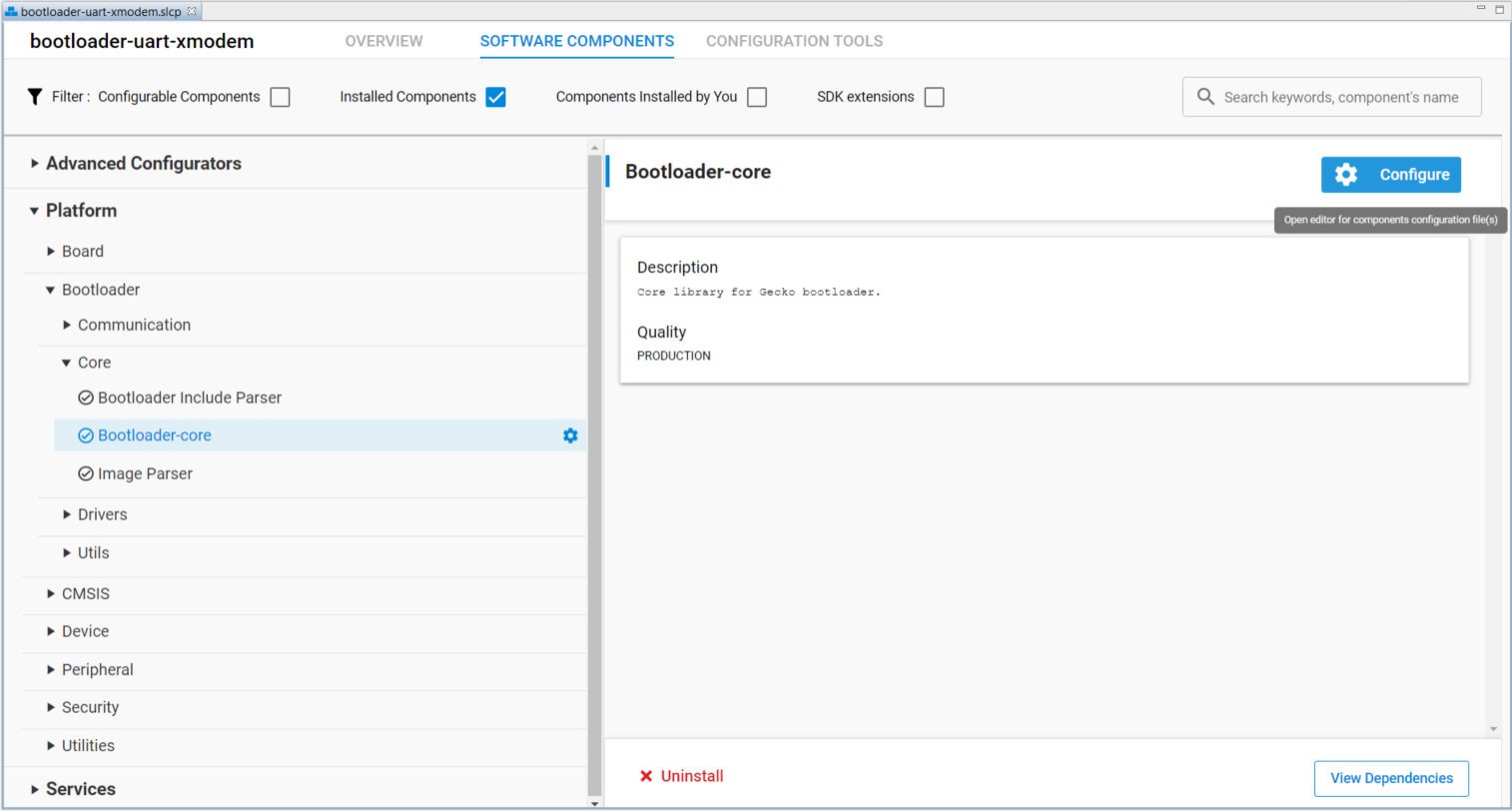 Bootloader-core component