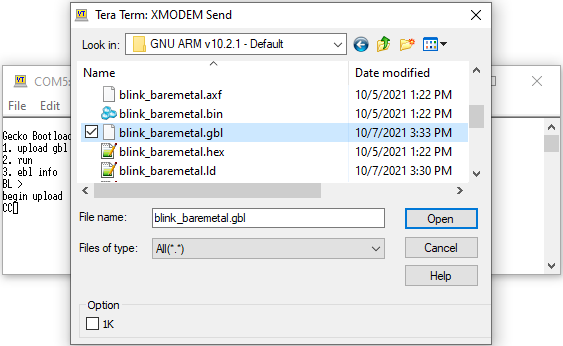 Target GBL file location