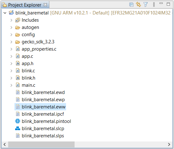 Project Explorer window
