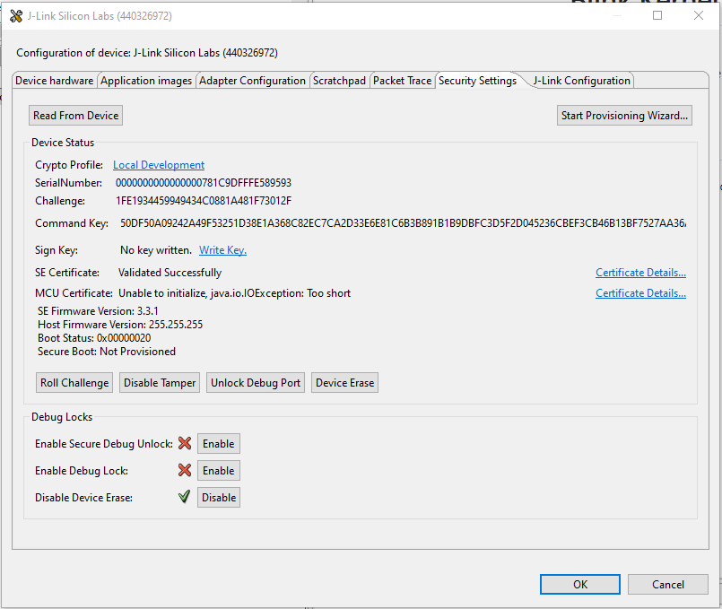 Standard Debug Unlock