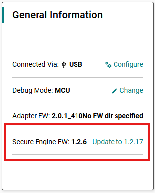 Simplicity Studio Secure Firmware update