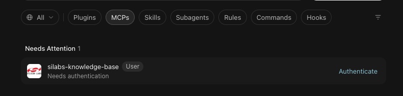 Connect button for remote MCP OAuth in Cursor