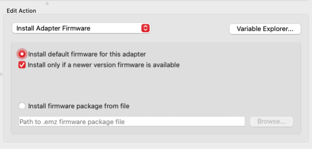 Install Adapter Firmware