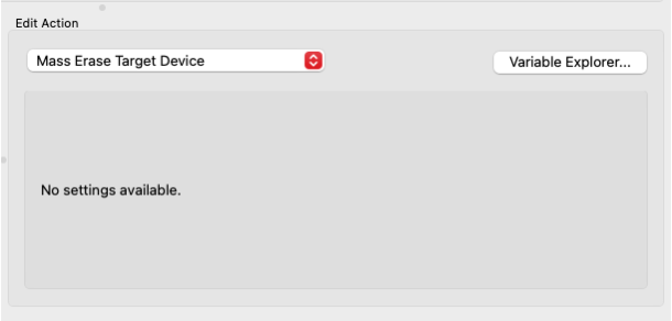 Mass Erase Target Device