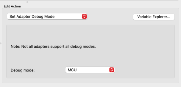 Set Adapter Debug Mode
