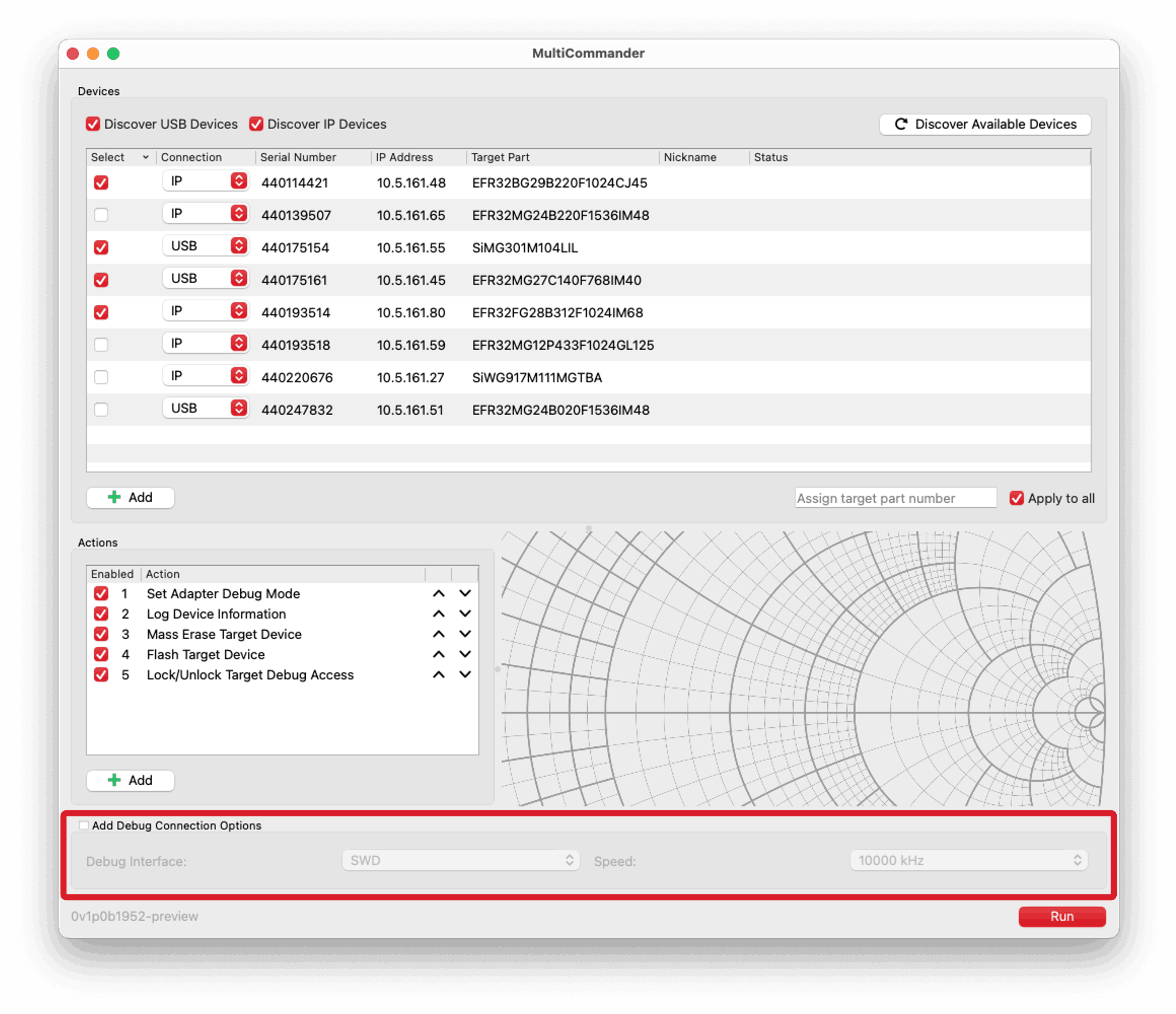 Debug Connection Options