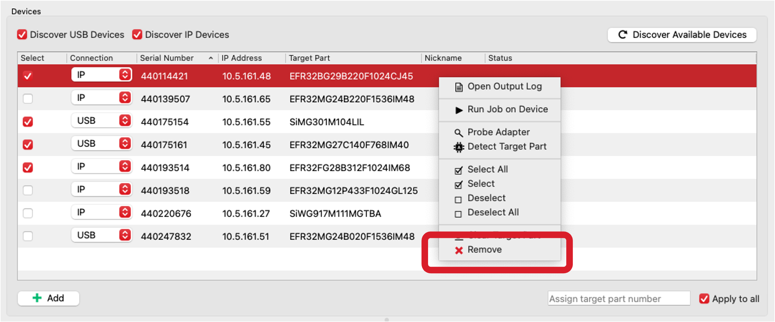 Remove Device