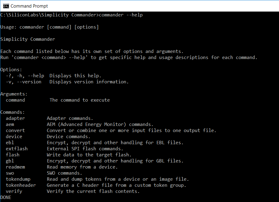 Simplicity Commander Help
