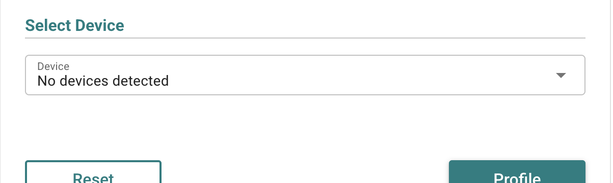 No Device Connected
