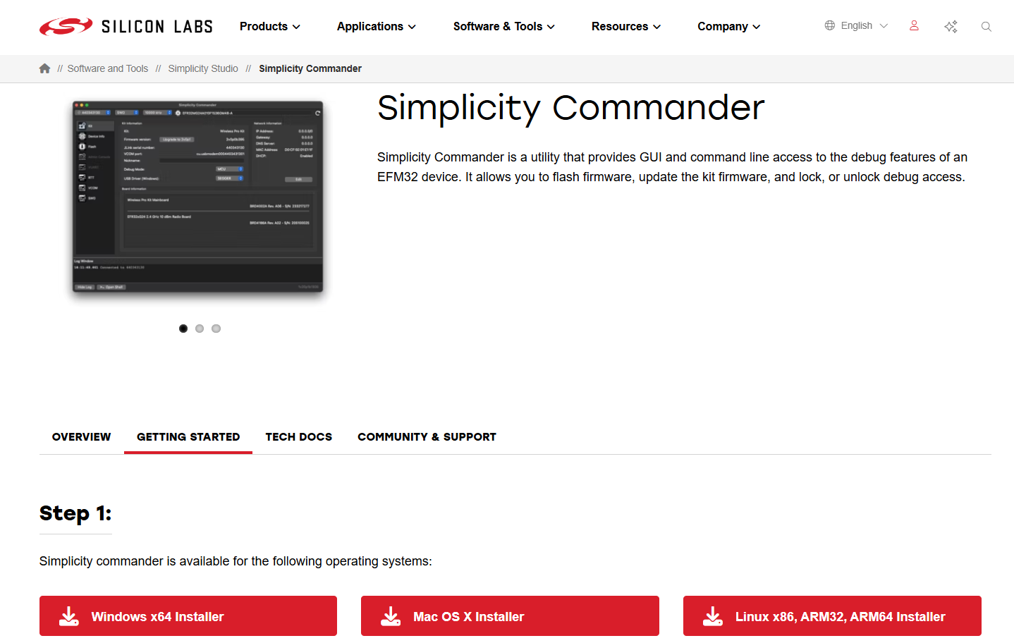 Downloading Simplicity Commander