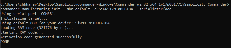 Code Activation and Flash Generation