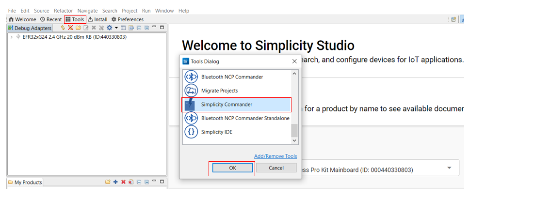 Simplicity Commander - Tools Dialog