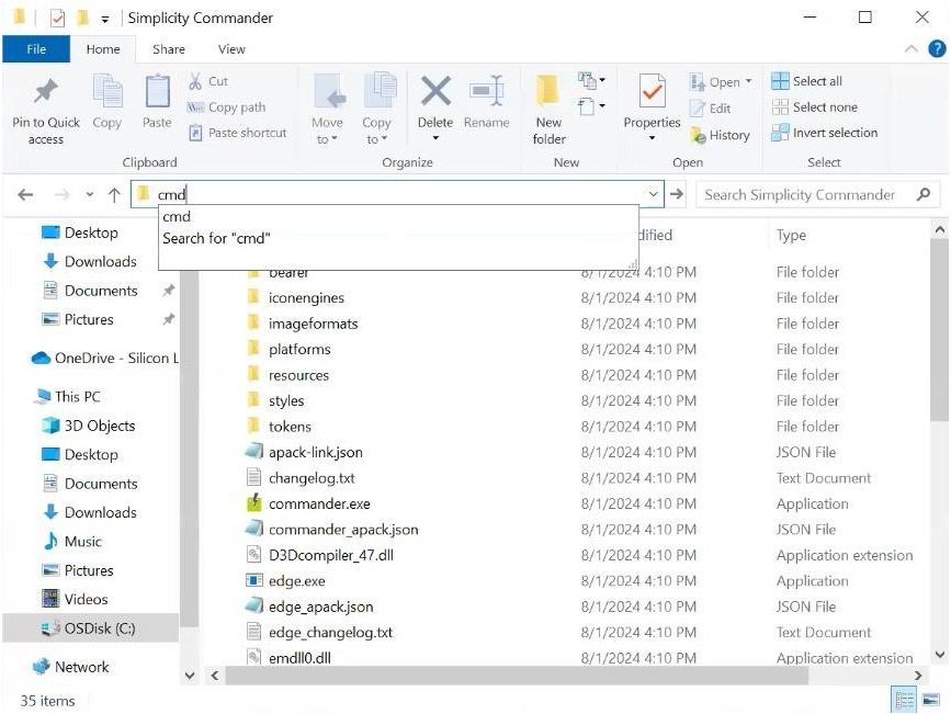Simplicity Commander CLI