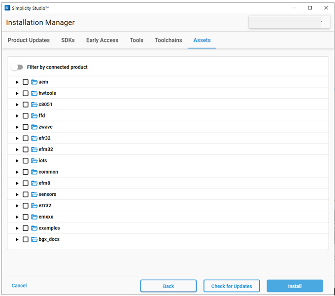 launcher package manager tab assets unfiltered