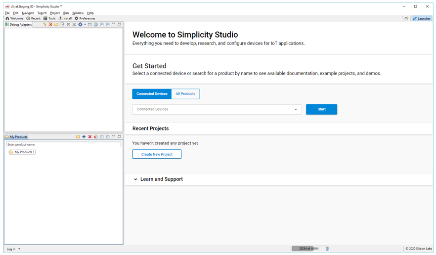 The SSv5 Welcome page