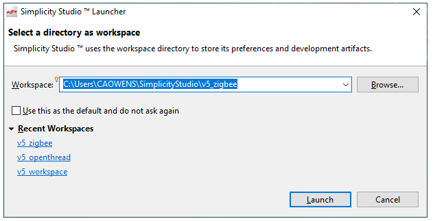 simp ide workspace select