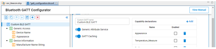 gatt config generic attribute service