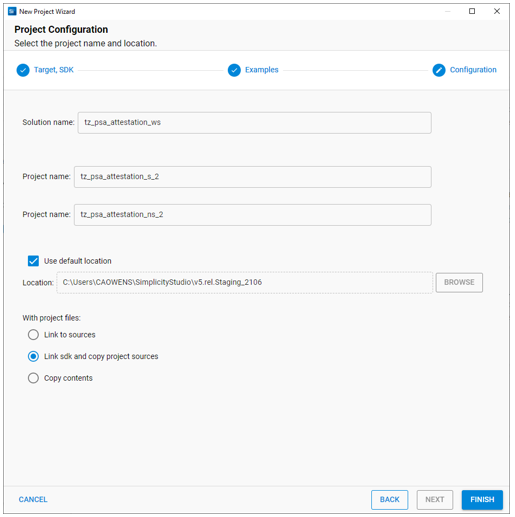 Project Configuration dialog for a solution