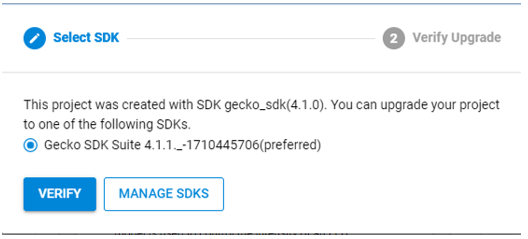verify upgrading SDK