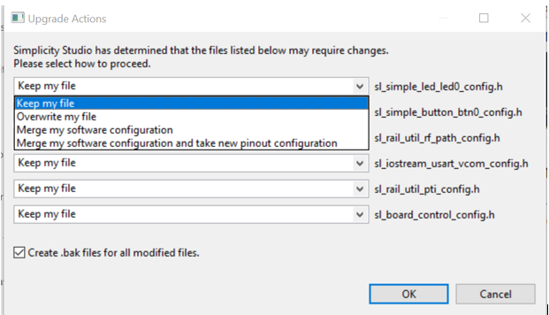 config file update dialog