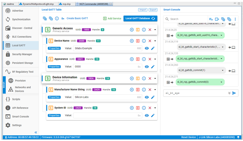 Local GATT database