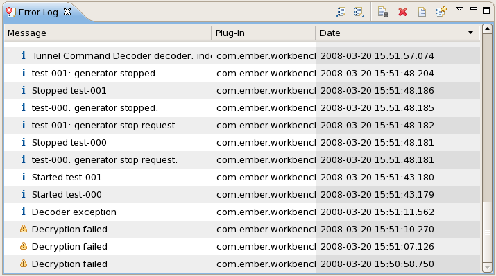 Error Log View