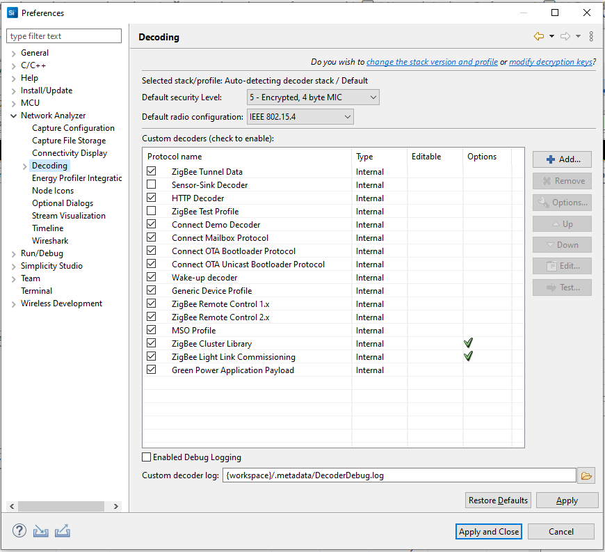 Network Analyzer - latest - Simplicity Studio 5 Users Guide Silicon Labs