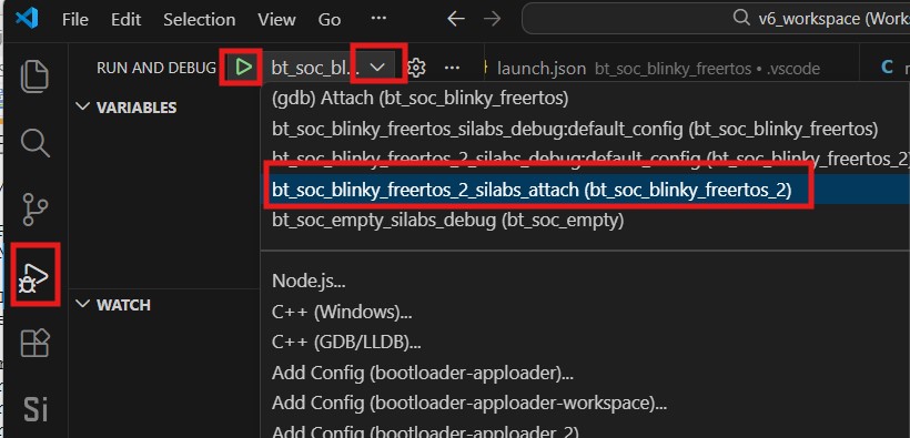Select Attach Configuration