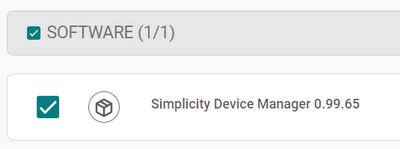 The Device Manager tool name entered in the Search field on the Advanced Installation page