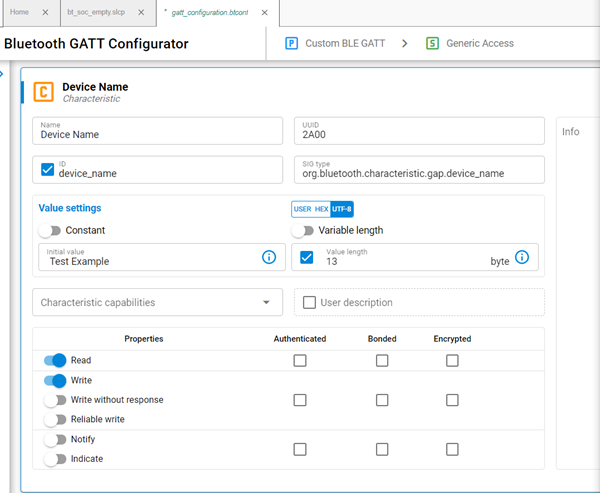 gatt config settings editor