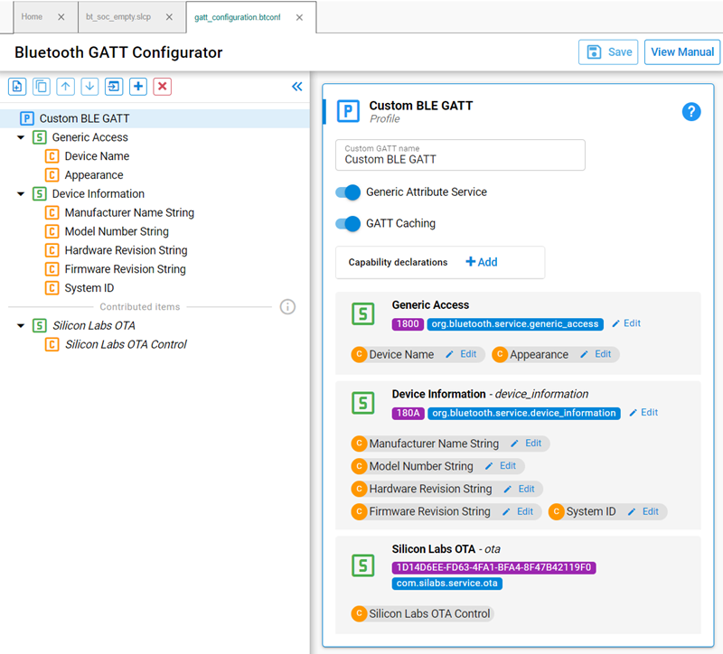gatt configurator start