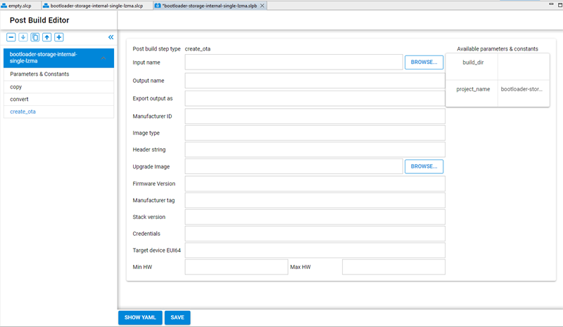 post build editor create_ota