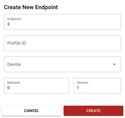 ZAP creation dialog