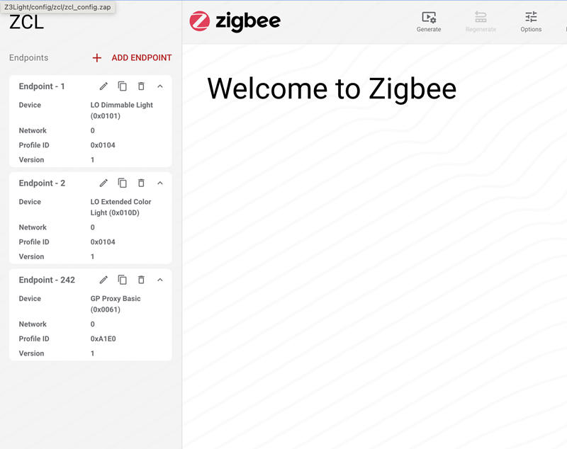 ZAP opening tab with one endpoint